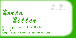 marta miller business card