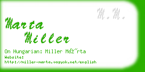 marta miller business card